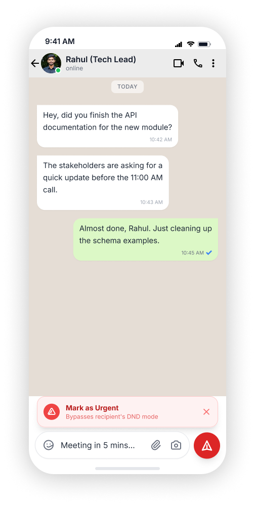 Mark as Urgent Action